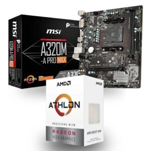 AMD Athlon 3000G and MSI A320 A Pro Max COMBO